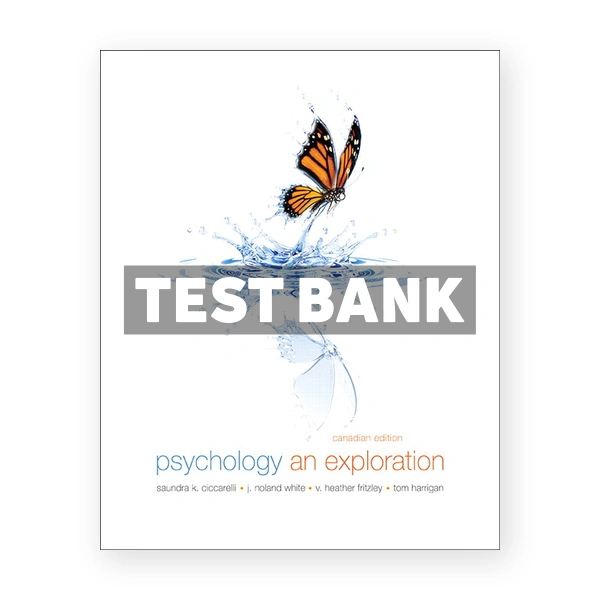 Psychology An Exploration CDN 1st Ciccarelli Test Bank