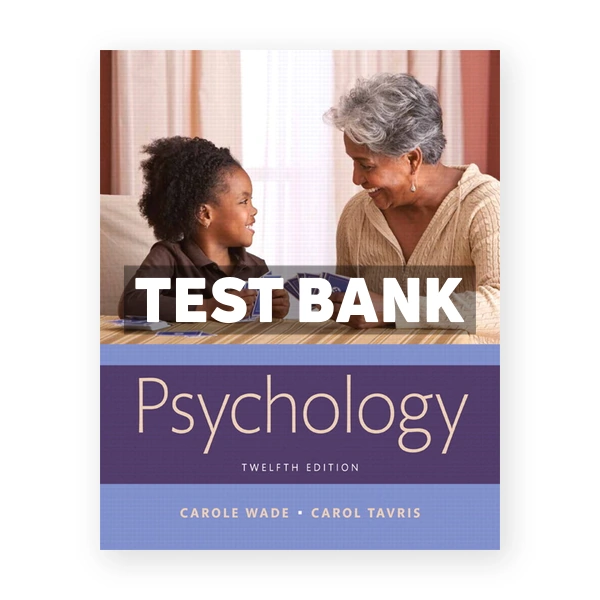 Psychology 12th Wade Test Bank