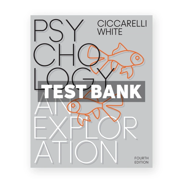 Psychology An Exploration 4th Ciccarelli Test Bank