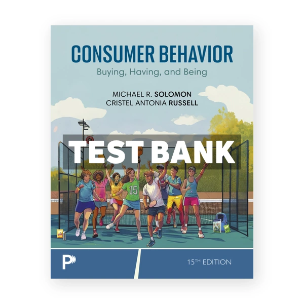 Consumer Behavior 15th Solomon Test Bank