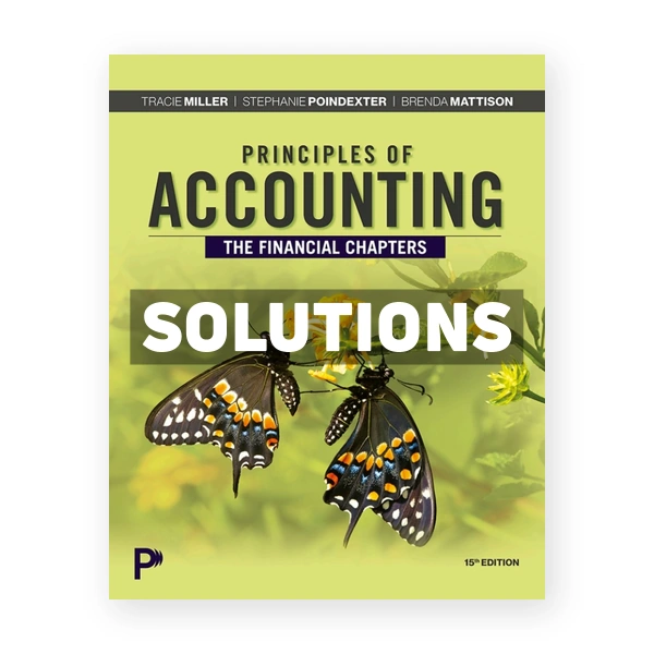 Principles of Accounting - The Financial Chapters 15th Miller Solutions Manual