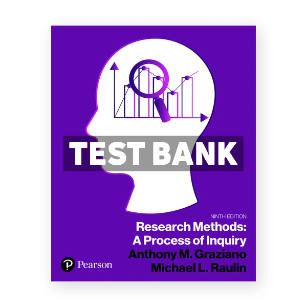 Research Methods A Process of Inquiry 9th Graziano Test Bank