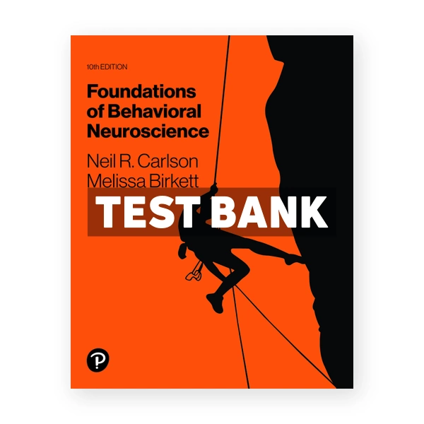 Foundations of Behavioral Neuroscience 10th Carlson Test Bank