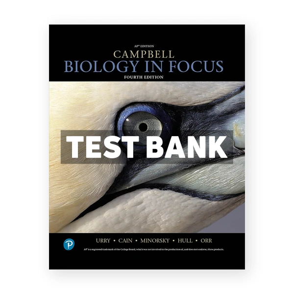 Campbell Biology in Focus 4th Urry Test Bank