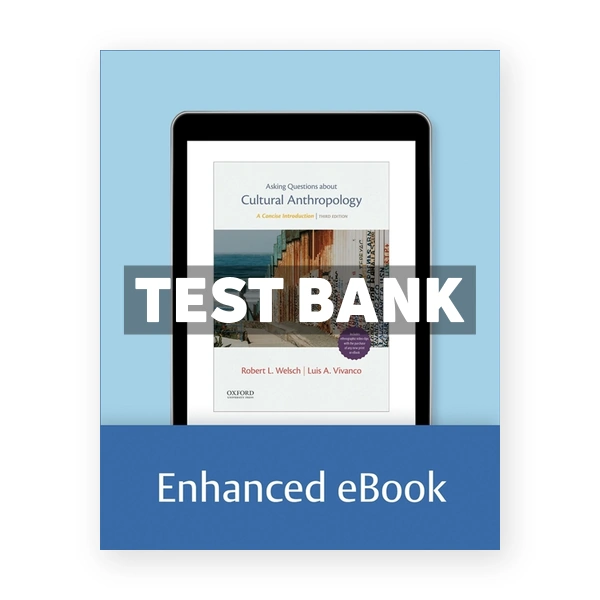 Asking Questions About Cultural Anthropology - A Concise Introduction 3rd Welsch Test Bank