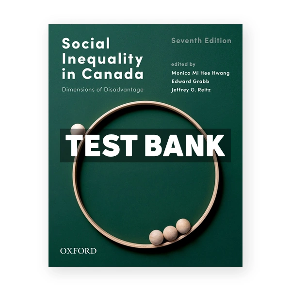Social Inequality in Canada Dimensions of Disadvantage CDN 7th Hwang Test Bank