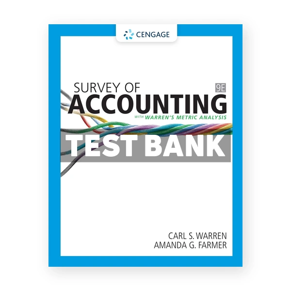 Survey of Accounting 9th Warren Test Bank