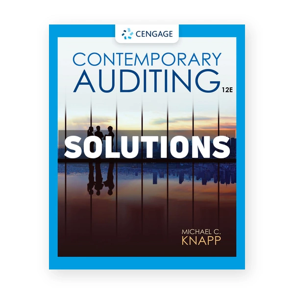 Contemporary Auditing 12th Knapp Solutions Manual