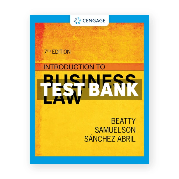 Introduction to Business Law 7th Beatty Test Bank