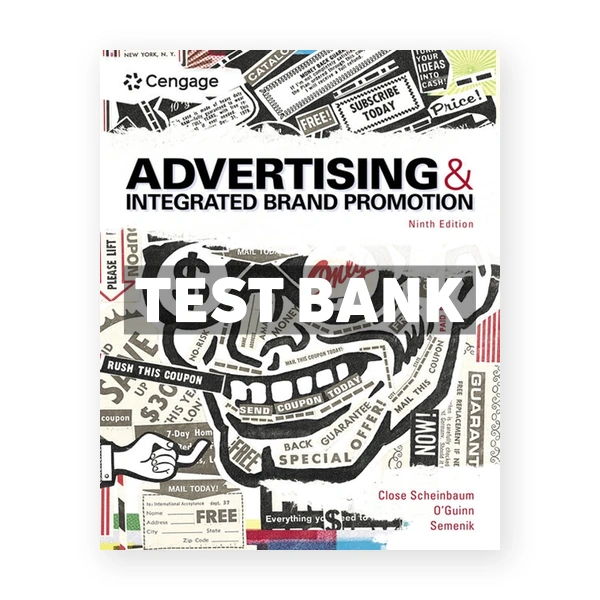 Advertising and Integrated Brand Promotion 9th Scheinbaum Test Bank