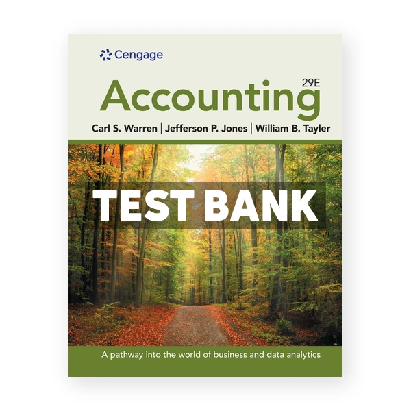 Accounting 29th Warren Test Bank