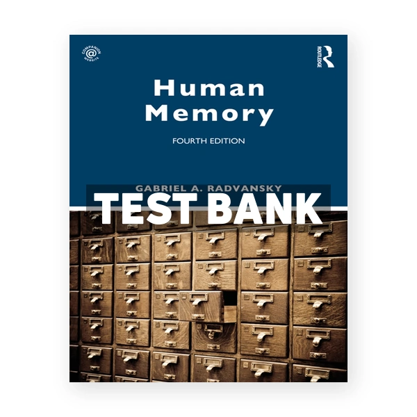 Human Memory 4th Radvansky Test Bank
