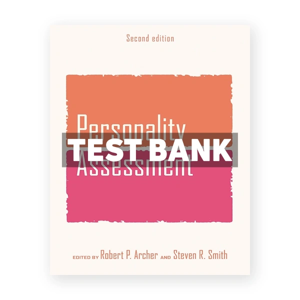 Personality Assessment 2nd Archer Test Bank