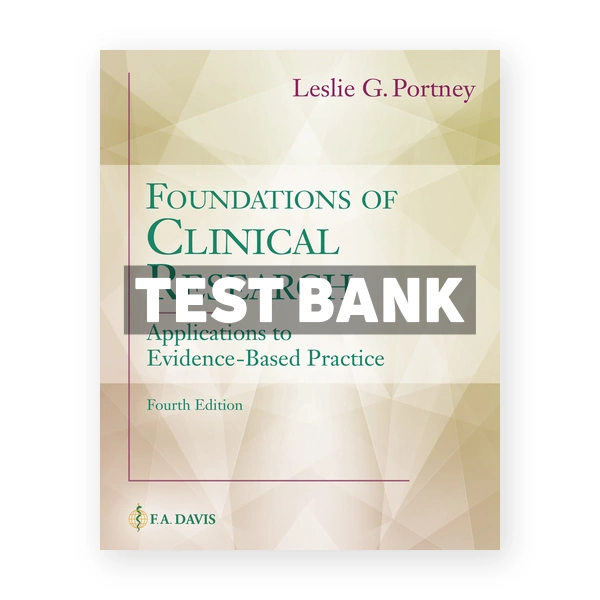 Foundations of Clinical Research 4th Portney Test Bank
