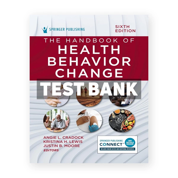Handbook of Health Behavior Change 6th Cradock Test Bank
