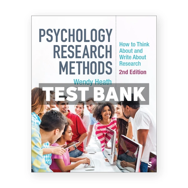 Psychology Research Methods 2nd Heath Test Bank