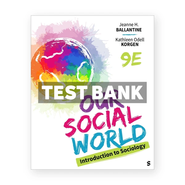 Our Social World 9th Ballantine Test Bank