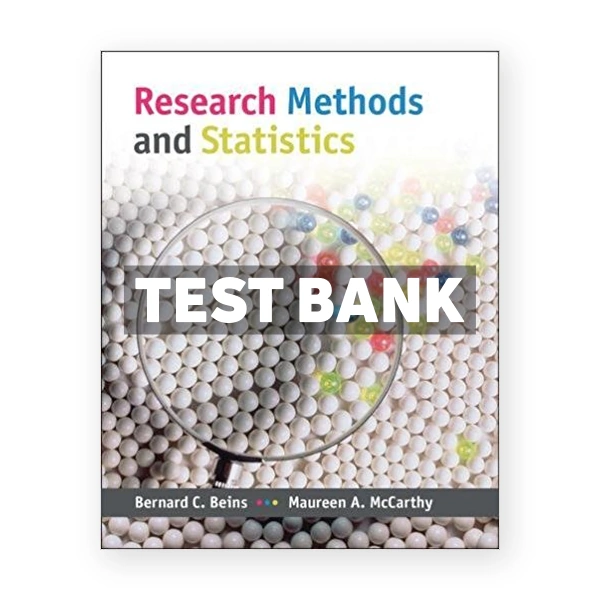 Research Methods and Statistics 1st Beins Test Bank
