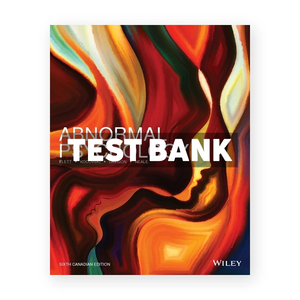 Abnormal Psychology CDN 6th Flett Test Bank