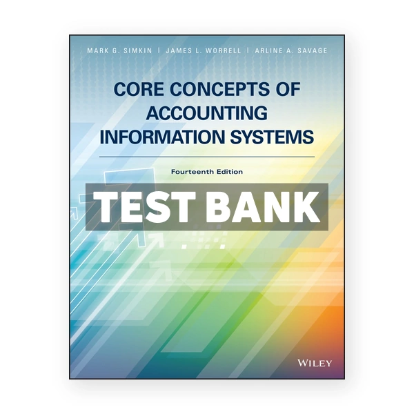 Core Concepts of Accounting Information Systems 14th Simkin Test Bank