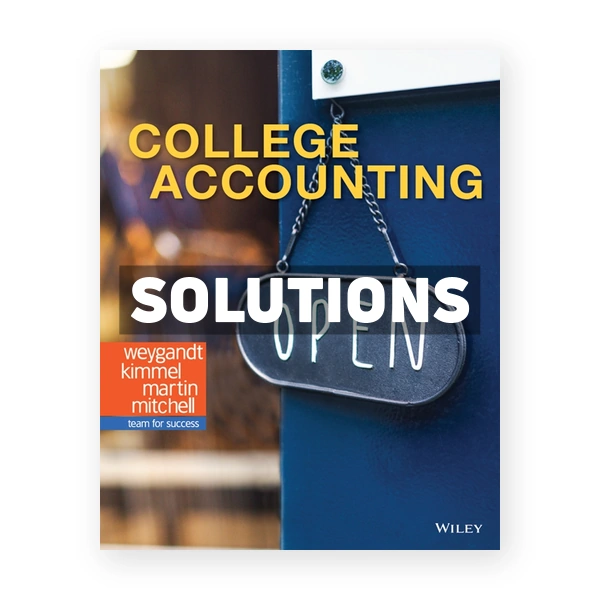 College Accounting 1st Weygandt Solutions Manual