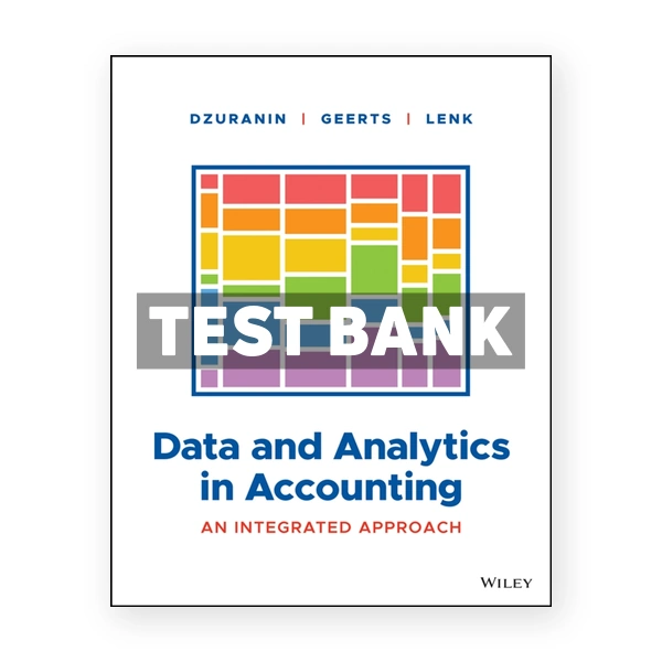 Data and Analytics in Accounting - An Integrated Approach 1st Dzuranin Test Bank