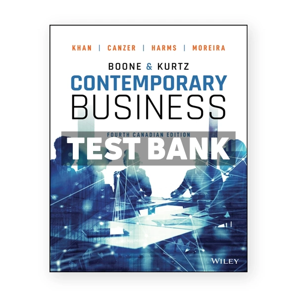 Contemporary Business CDN 4th Boone Test Bank