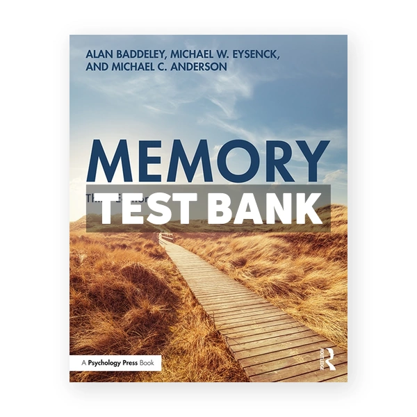 Memory 3rd Baddeley Test Bank