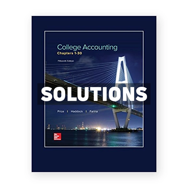 College Accounting Chapters 1 30 15th Price Solutions Manual