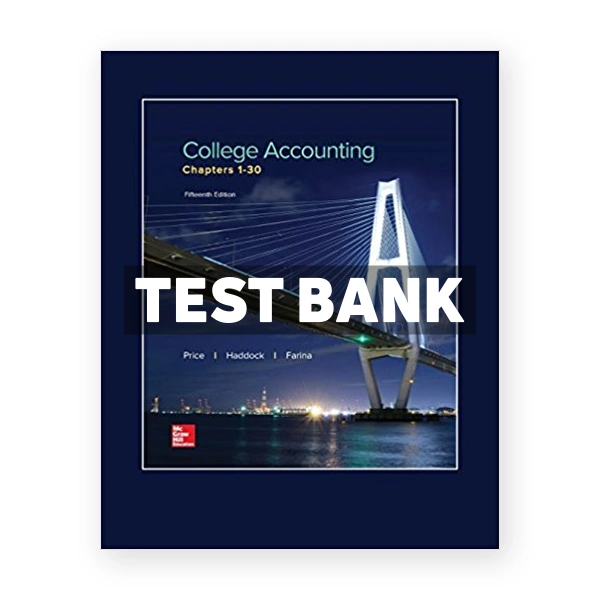 College Accounting Chapters 1 30 15th Price Test Bank