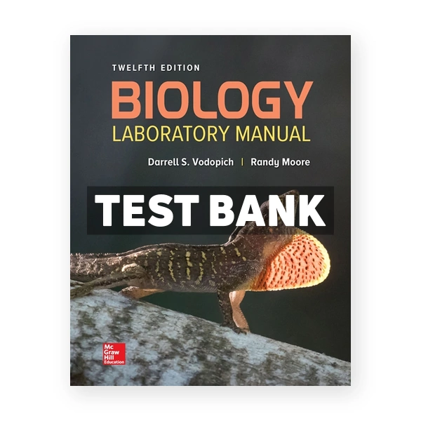 Biology Laboratory Manual 12th Vodopich Test Bank