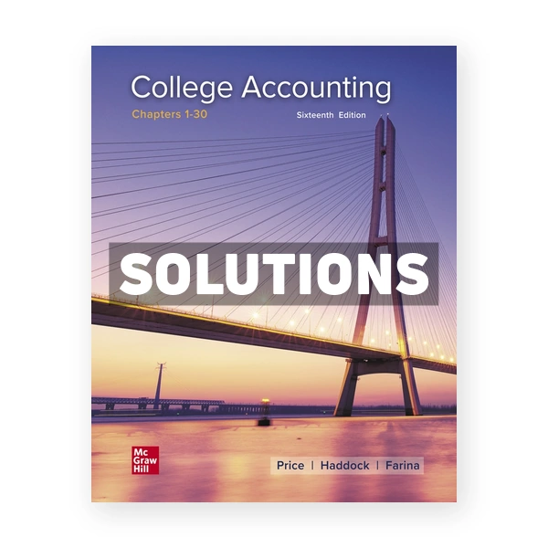 College Accounting 16th Price Solutions Manual