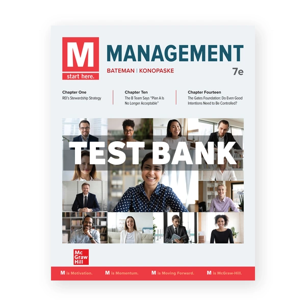 M Management 7th Bateman Test Bank