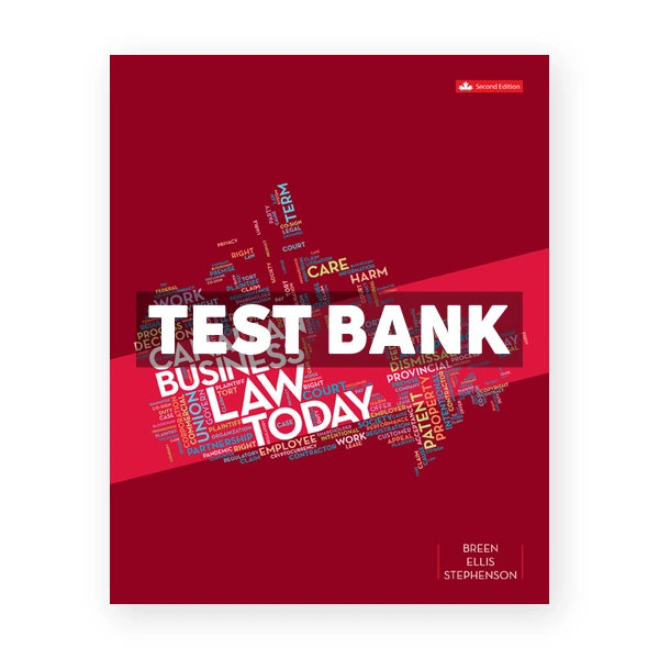 Canadian Business Law Today CDN 2nd Breen Test Bank
