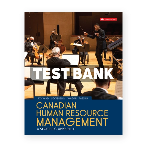Canadian Human Resource Management CDN 13th Schwind Test Bank
