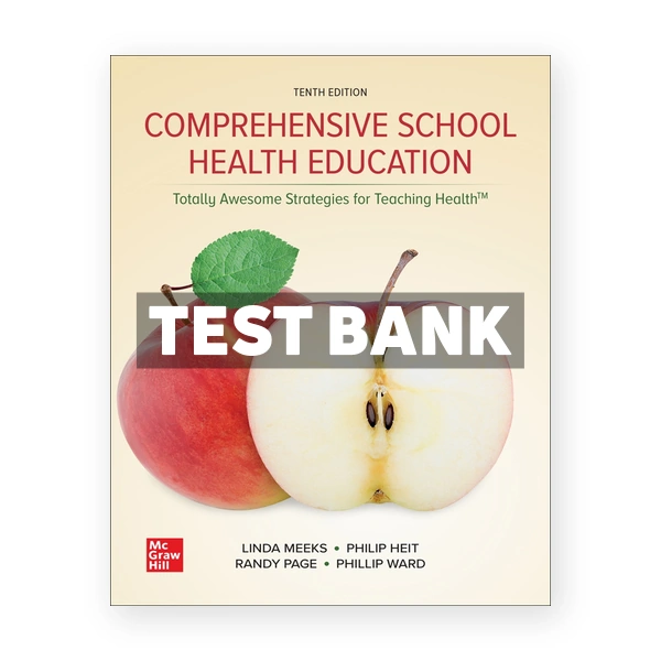 Comprehensive School Health Education 10th Meeks Test Bank