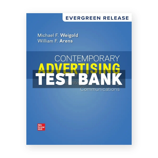 Contemporary Advertising 2026 Release 1st Weigold Test Bank