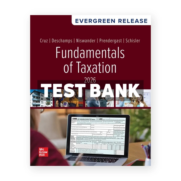 Fundamentals of Taxation 2026 Release 1st Cruz Test Bank