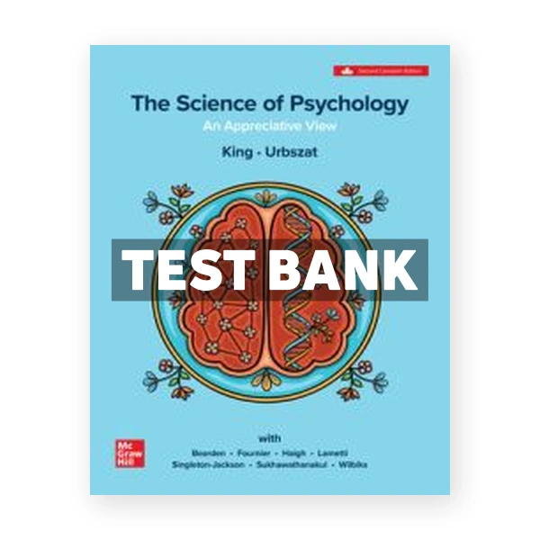 The Science Of Psychology - An Appreciative View 2025 Canadian Release 1st King Test Bank