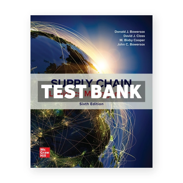 Supply Chain Logistics Management 6th Bowersox Test Bank