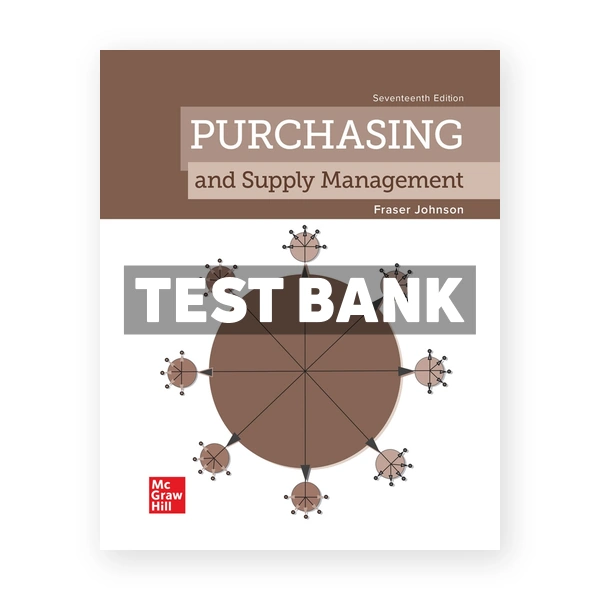 Purchasing and Supply Management 17th Johnson Test Bank