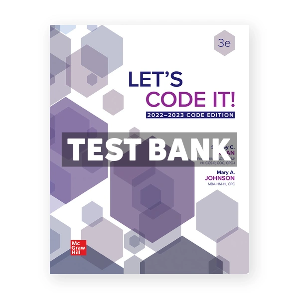Lets Code It! 2022 2023 Code Edition 3rd Safian Test Bank