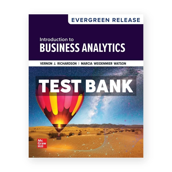 Introduction to Business Analytics 2026 Release 1st Richardson Test Bank