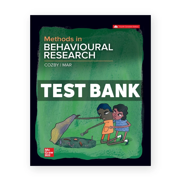 Methods In Behavioural Research CDN 4th Cozby Test Bank