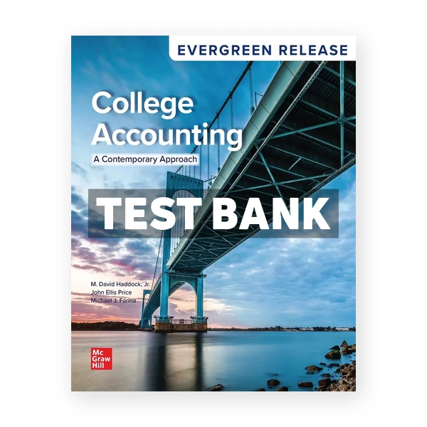 College Accounting (A Contemporary Approach) 2026 Release 1st Haddock Test Bank