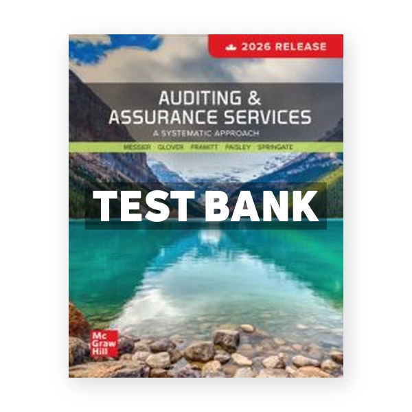 Auditing And Assurance Services 2026 Canadian Release 1st Messier Test Bank