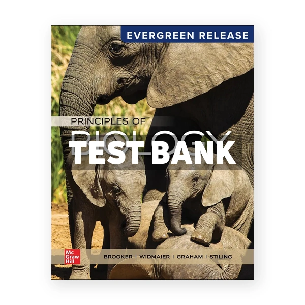 Principles of Biology 2026 Release 1st Brooker Test Bank