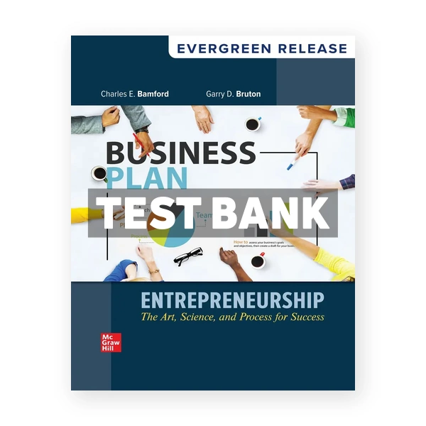 Entrepreneurship - The Art Science and Process For Success 2024 Release 1st Bamford Test Bank