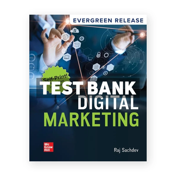 Digital Marketing 2026 Release 1st Sachdev Test Bank