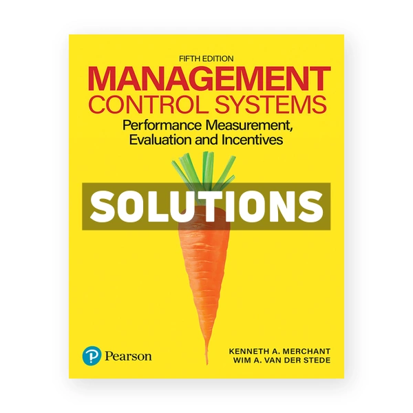 Management Control Systems 5th Merchant Solutions Manual